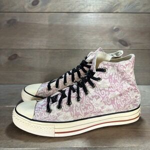 converse all star chuck taylor womens size 10 shoes pink floral paisley hightop